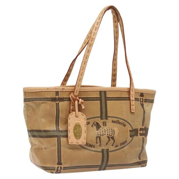 FENDI Hand Bag Nylon Beige - Picture 1 of 12